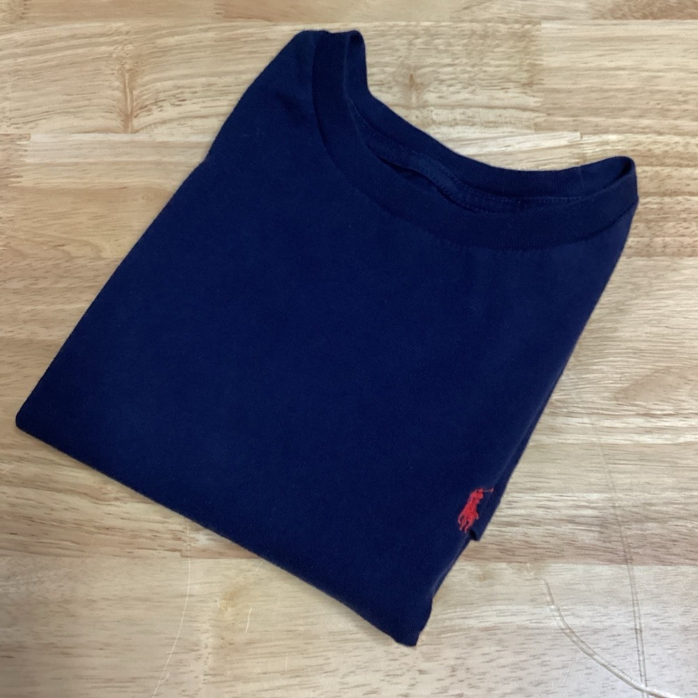 Boys Polo Ralph Lauren Short Sleeve T-shirt‎ - Navy With Red Pony